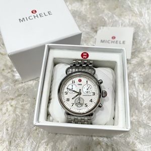 Michele 'CSX-36' Chronograph Silver Round Watch